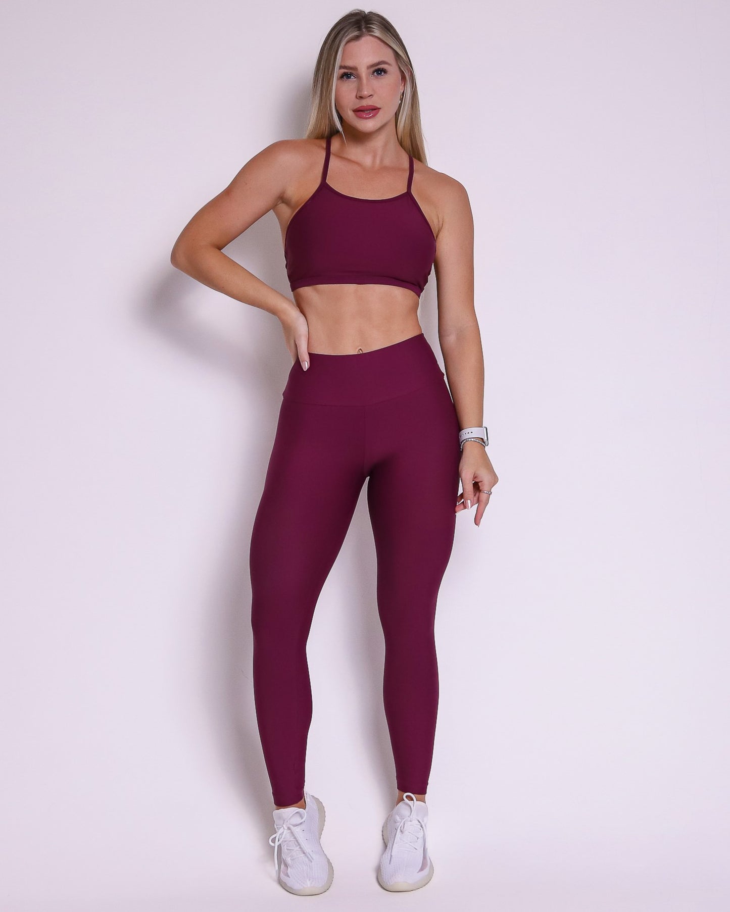 Conjunto Calça Legging Light Malbec, Tamanho Único