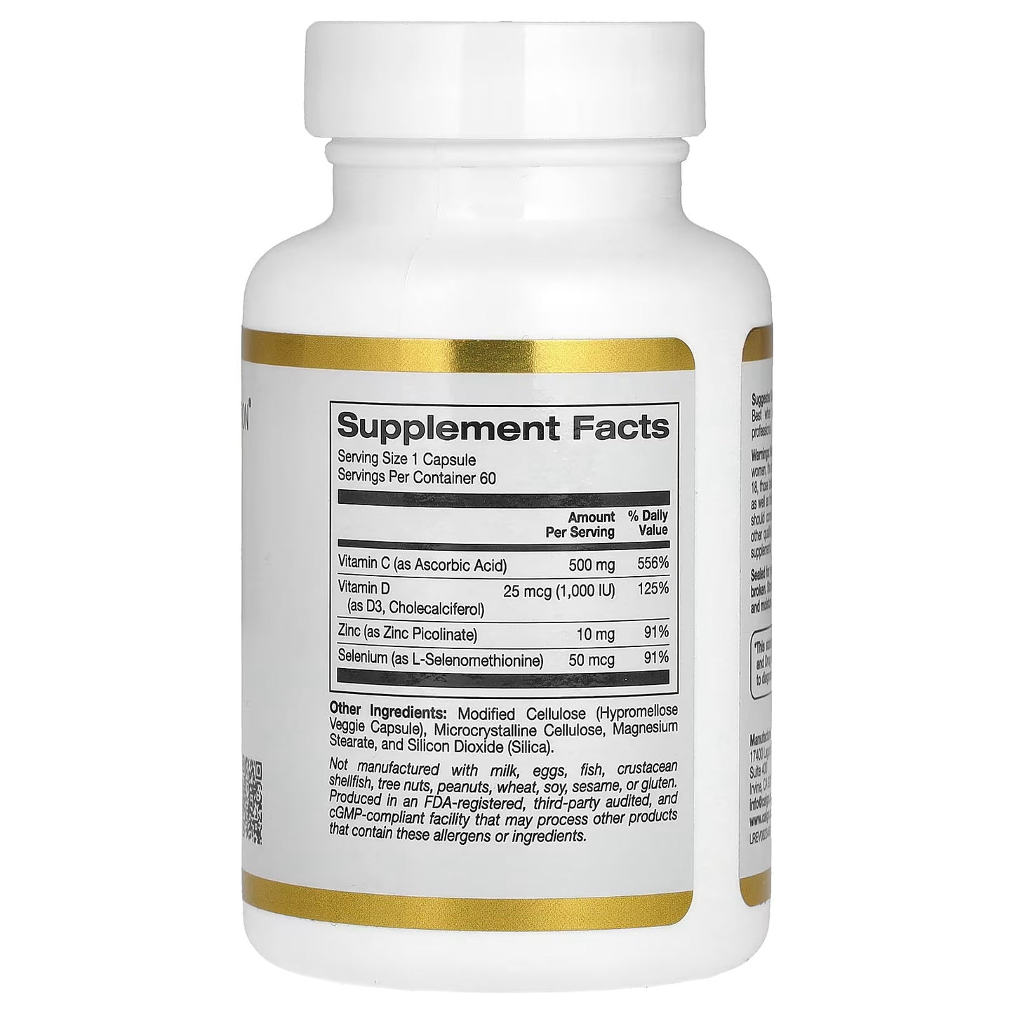 California Gold Nutrition, Immune 4, Suporte ao Sistema Imunológico, 60 Cápsulas Vegetais