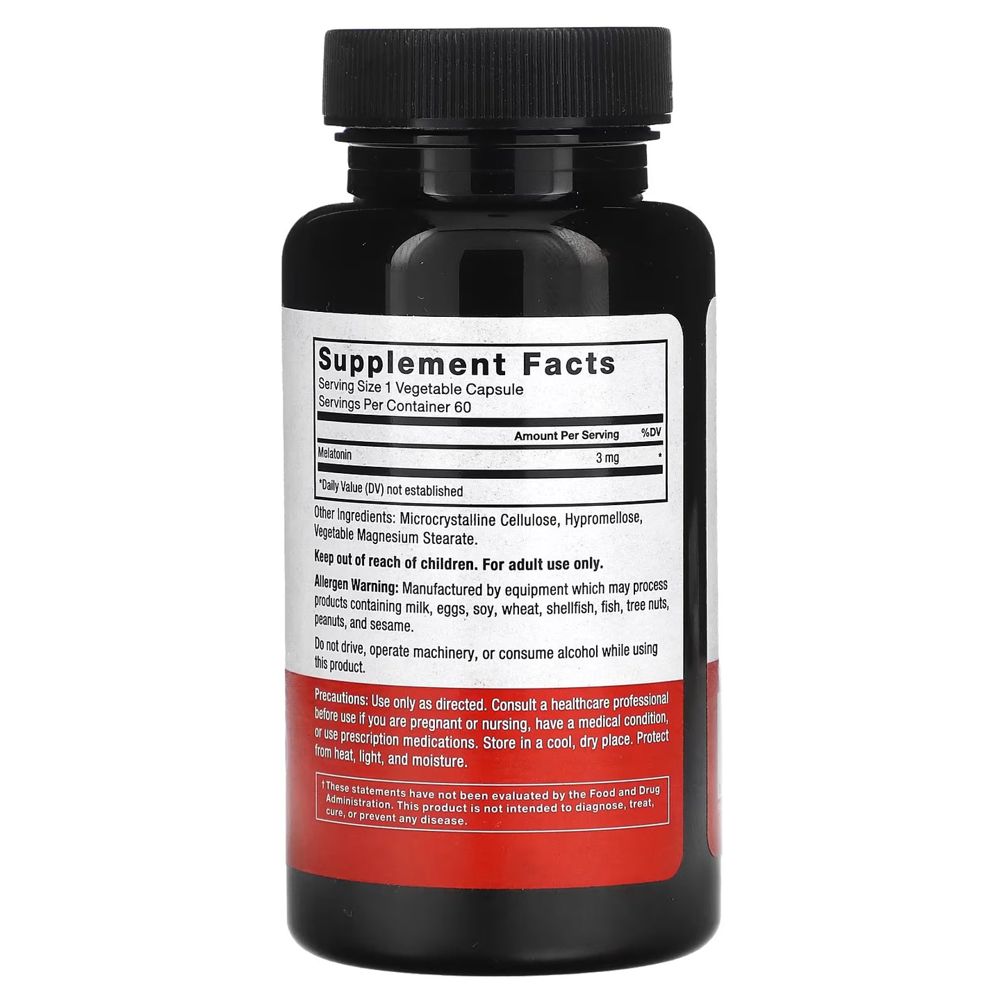 Force Factor, Melatonina, 3 mg, 60 Cápsulas Vegetais