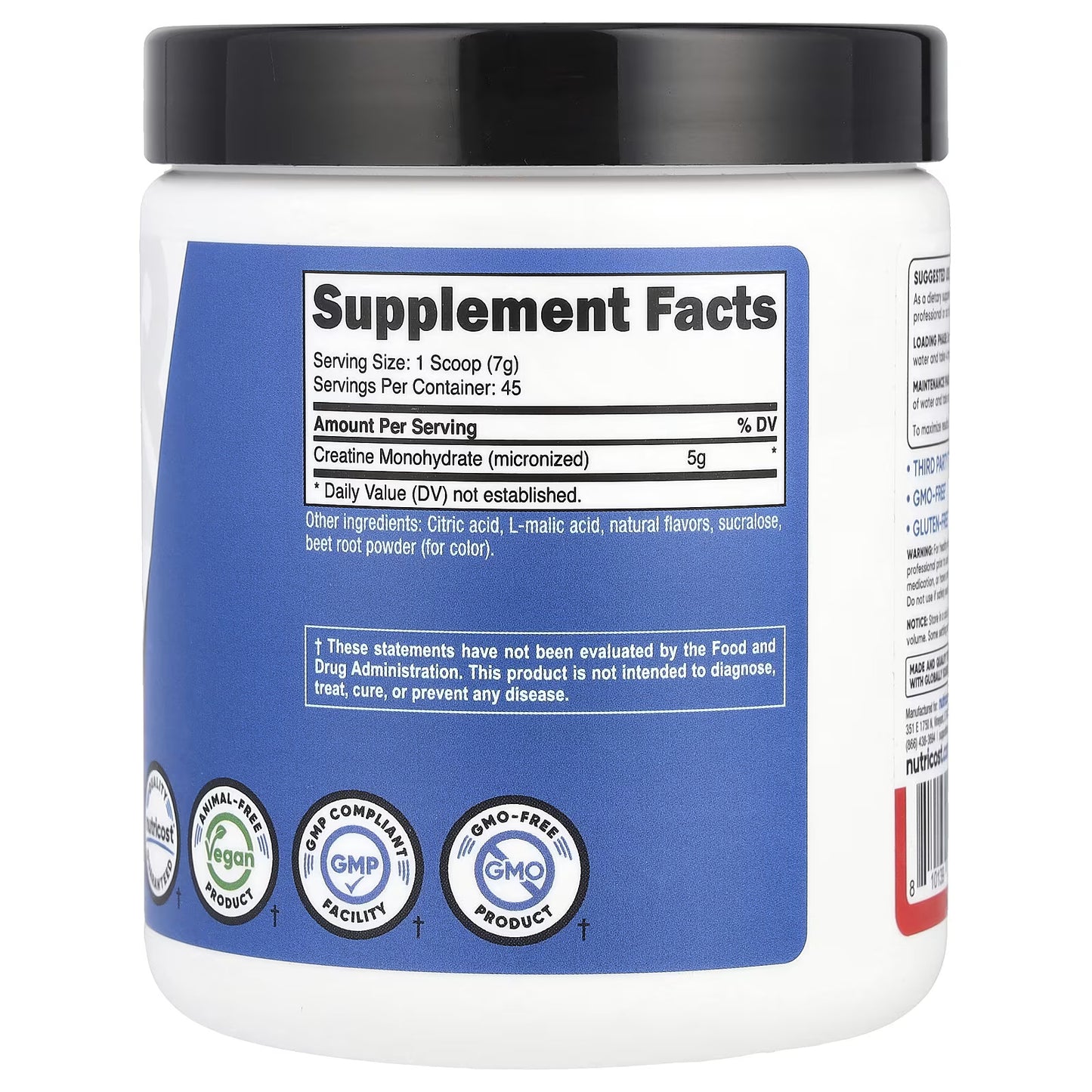 Nutricost, Performance, Creatina Mono-Hidratada, Ponche de Frutas, 300 g (10,7 oz)