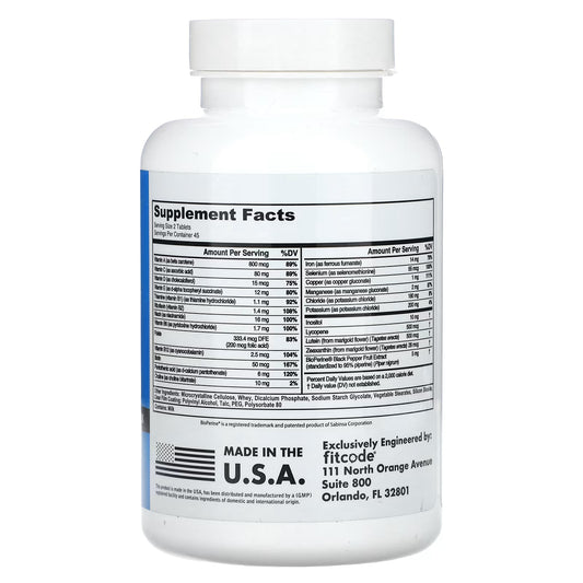 fitcode, Fit Multi, Complexo Multivitamínico Completo, 90 Comprimidos