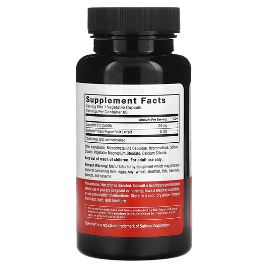 Force Factor, CoQ10, 100 mg, 60 Cápsulas Vegetais