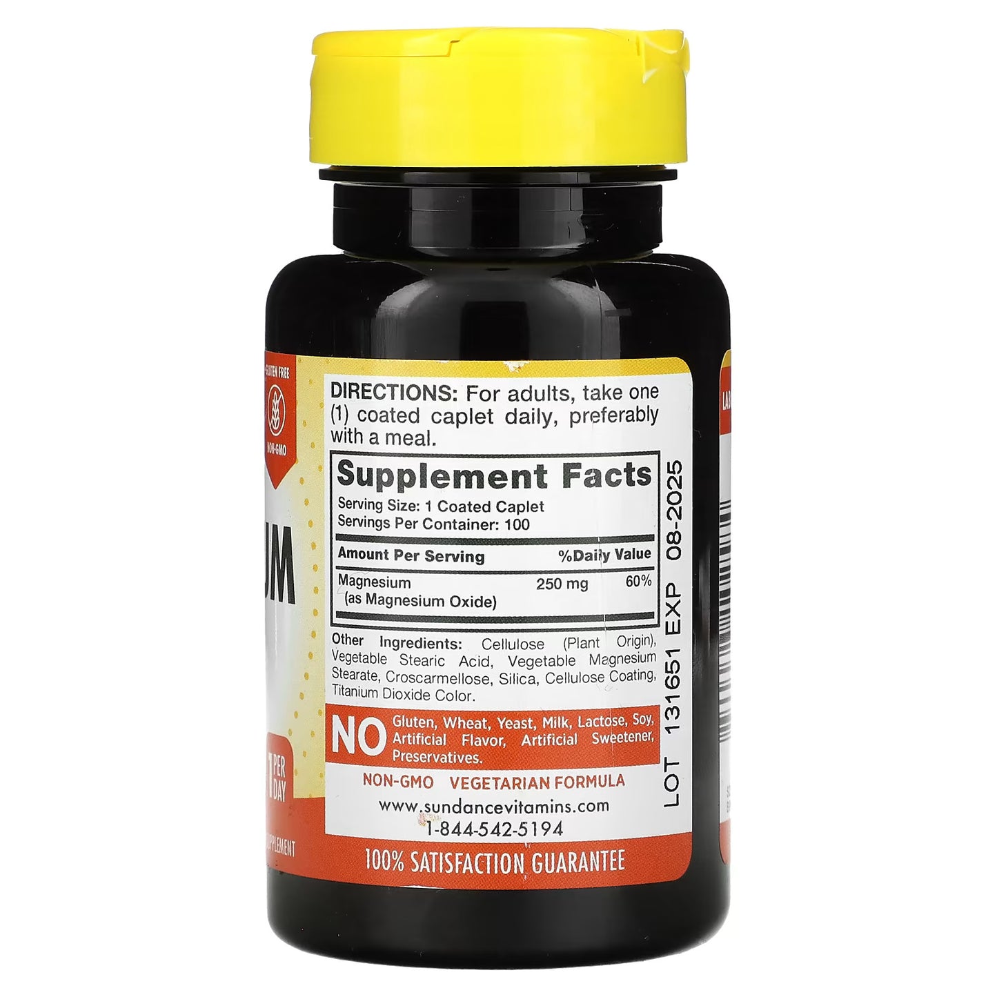 Sundance Vitamins, Magnésio, 250 mg, 100 Cápsulas Revestidas