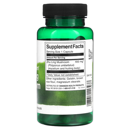 Swanson, Full Spectrum Zhu Ling Mushroom, 400mg, 60 caps