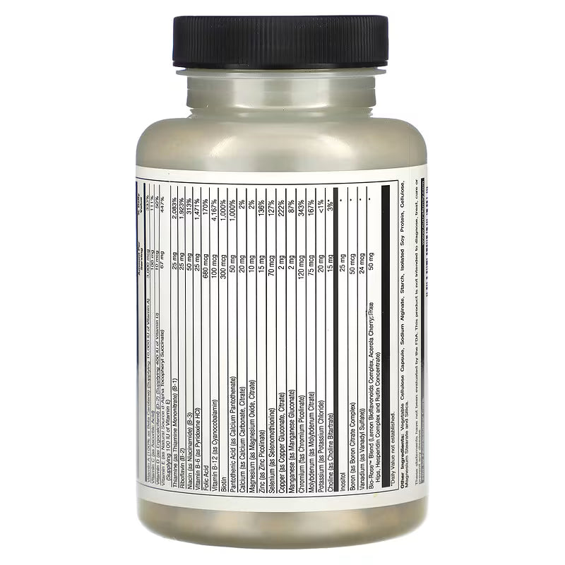 One Daily Multiple Nature’s Life – Multivitamínico Diário Vegano Sem Ferro e Iodo (60 Cápsulas)