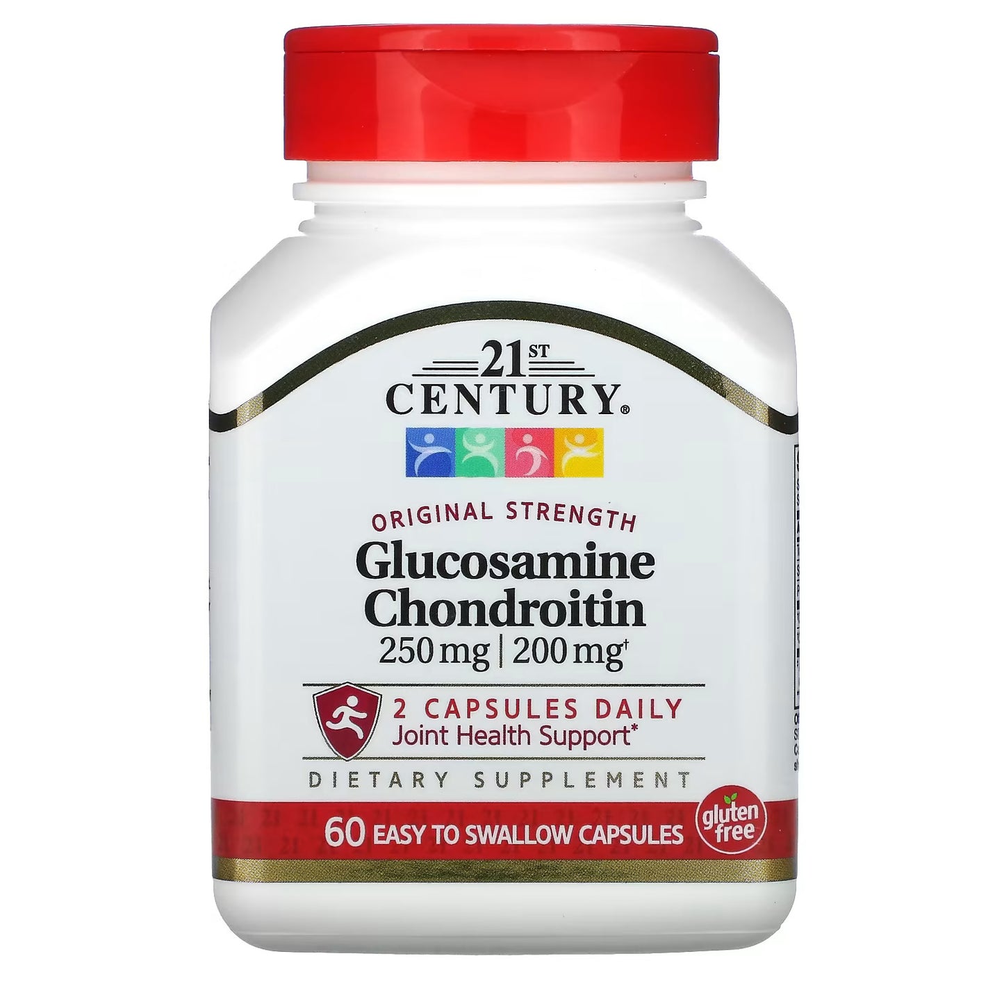21st Century, Glucosamine Chondroitin, 250mg|200mg, 60 Cápsulas