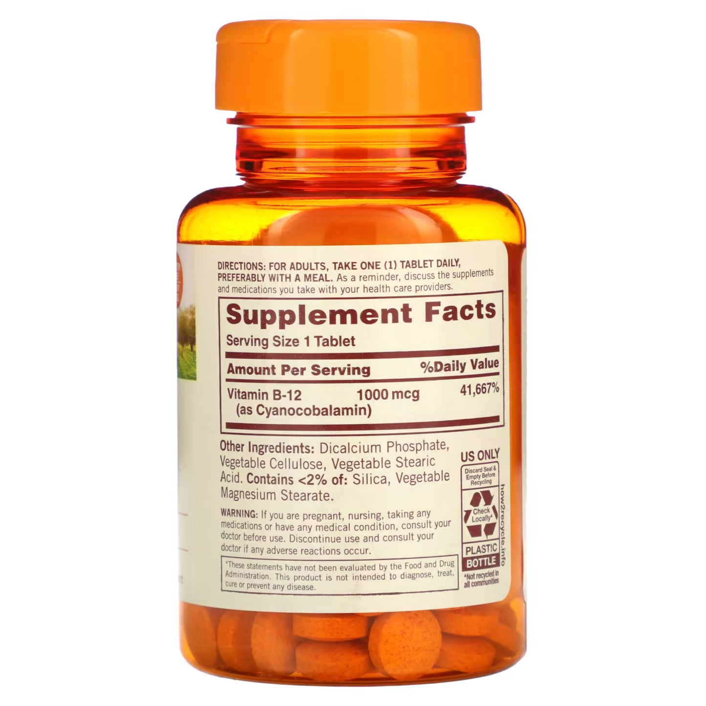 Sundown Naturals, B-12, 1.000 mcg, 60 comprimidos