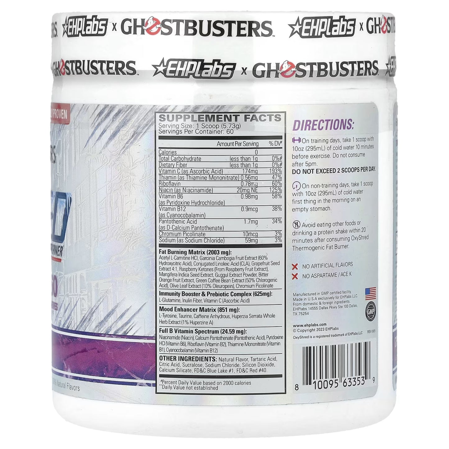 EHPlabs, Fantasmas, Oxyshred, Queimador de Gordura Termogênico, Ecto Freeze, 330 g (11,64 oz)