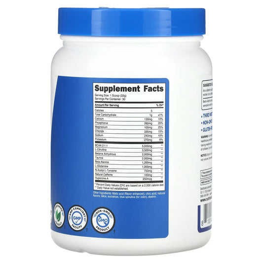 Nutricost, Desempenho, Complexo Intra-Treino, Framboesa Azul, 645 g (1,4 lb)