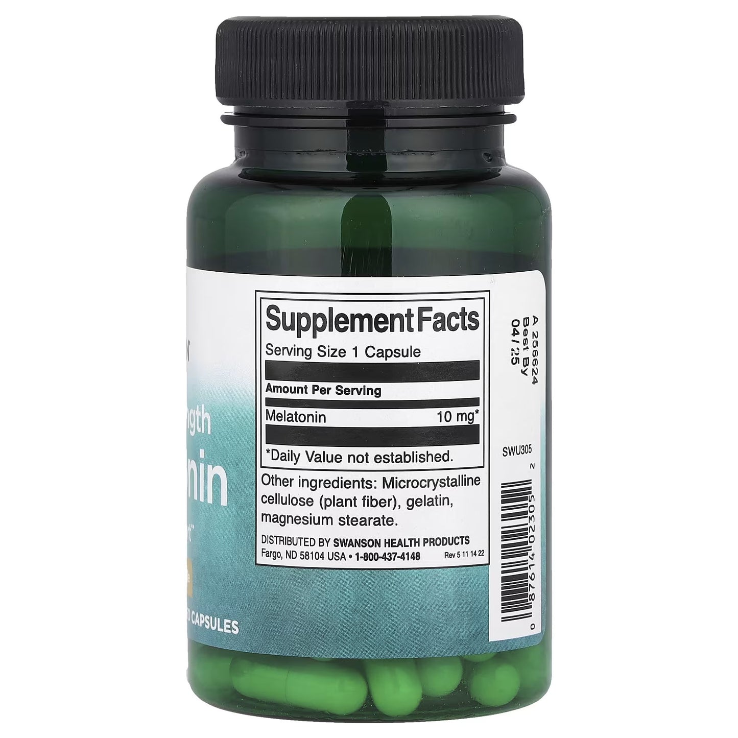 Swanson, Melatonina de Força Tripla, 10 mg, 60 Cápsulas