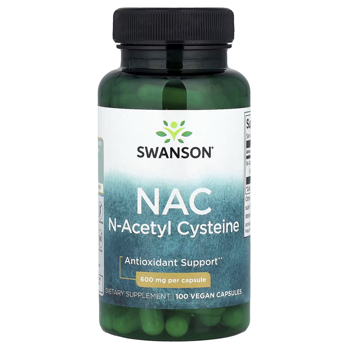 Swanson, NAC N-Acetyl Cysteine, 600mg, 100 Capsulas