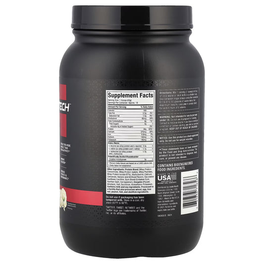 MuscleTech, Platinum Whey + Construtor de Músculos, Creme de Baunilha, 817 g (1,8 lb)