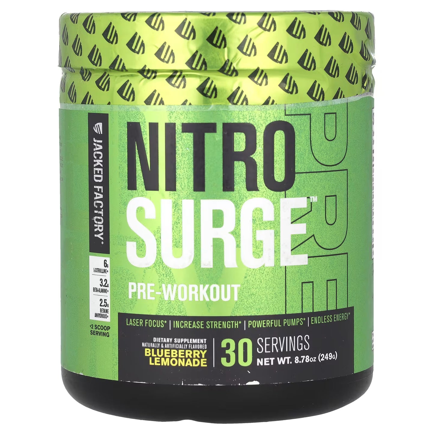 Jacked Factory, Nitro Surge, Pré-treino,Blueberry Limonade, 249 g (8,87 oz)