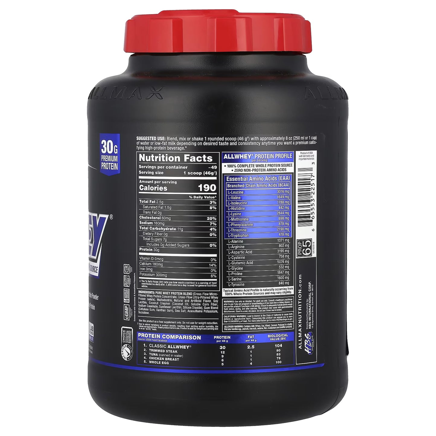 ALLMAX Nutrition, AllWhey Classic, 100% Whey Protein, Baunilha (2.27 kg)