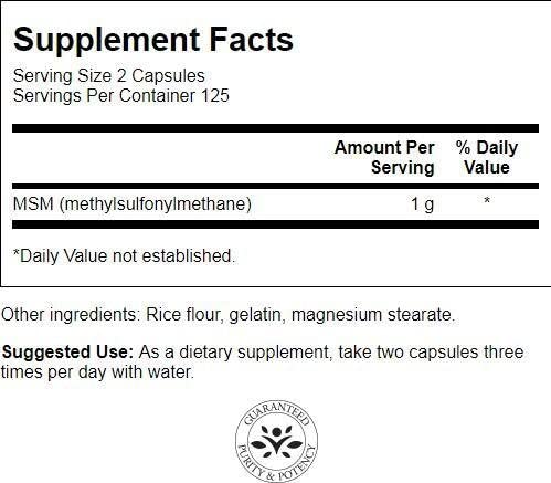 Swanson Msm 1.000 mg 120 cápsulas