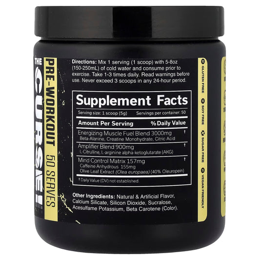 JNX Sports, The Curse, Pré-treino, Pina Colada, 250 g (8,8 oz)