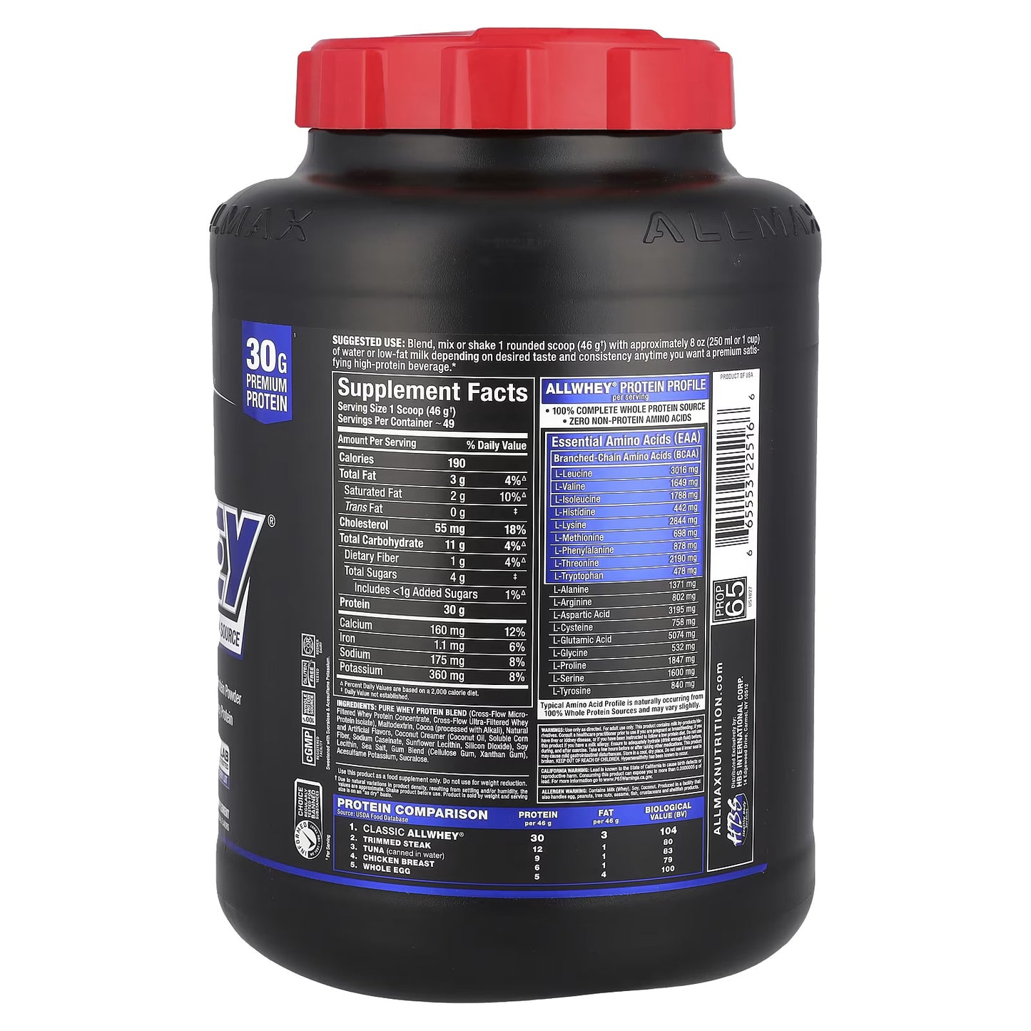 ALLMAX Nutrition, AllWhey Classic, 100% Whey Protein, Chocolate (2.27 kg)