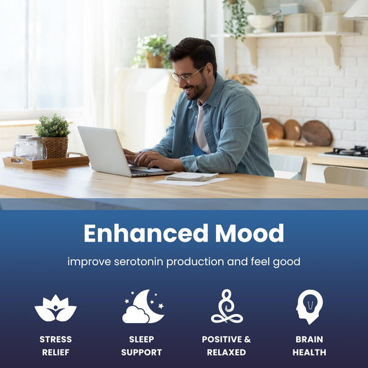 5-HTP 200mg Nutra Champs – Suporte para Humor, Sono e Cérebro | Com Vitaminas B6 e C | 120 Cápsulas Veganas