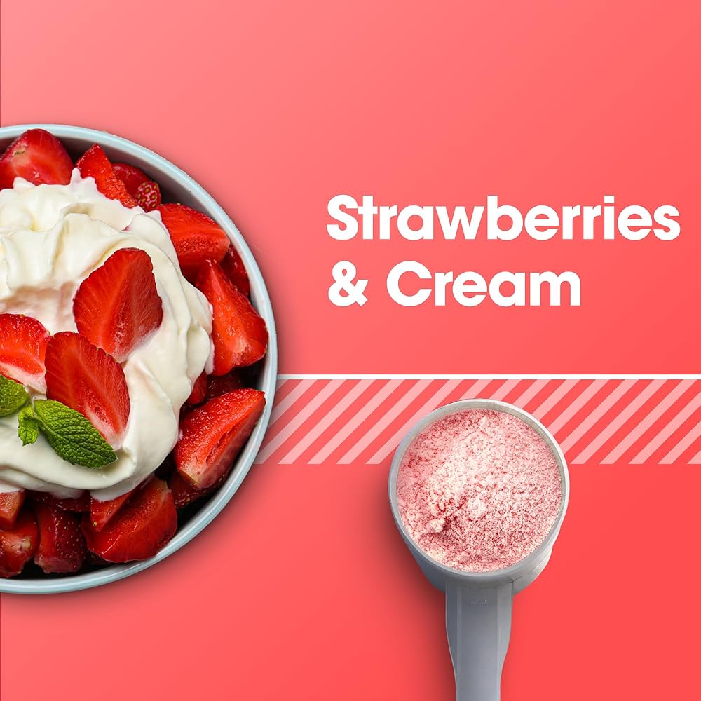 Essential Whey Protein 1kg – Strawberry Cream (Morango com Creme) | ~40 Doses