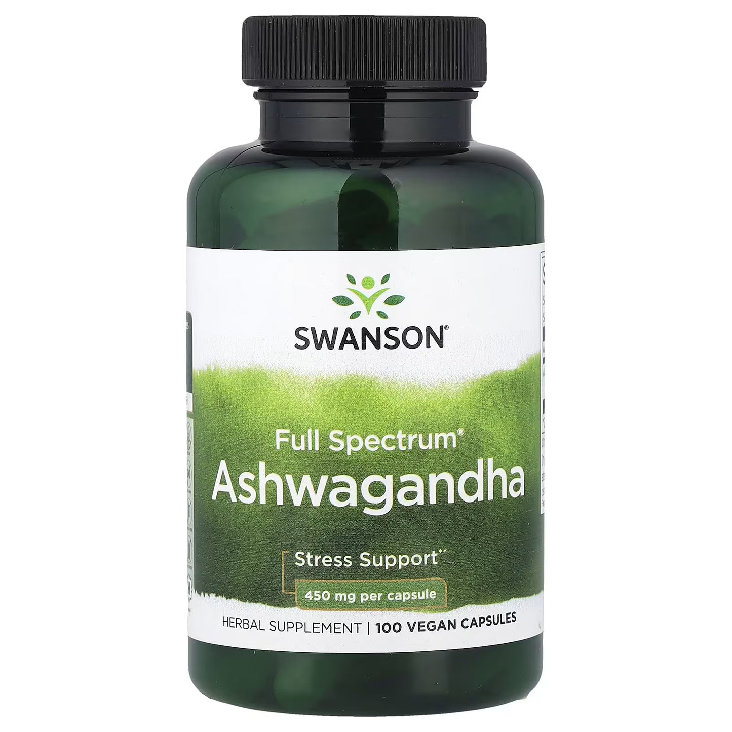 Swanson, Ashwagandha Full Spectrum®, 100 Cápsulas Veganas (450 mg por Cápsula)