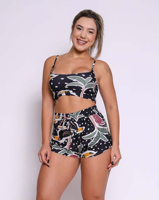 Conjunto Short Boxer Tucano Preto, Tamanho Único