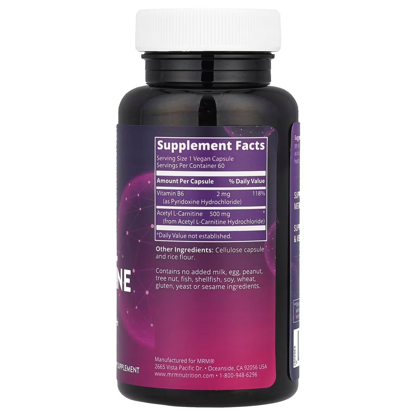 MRM Nutrition, ACETYL L-CARNITINE NOOTROPIC, 60 comprimidos