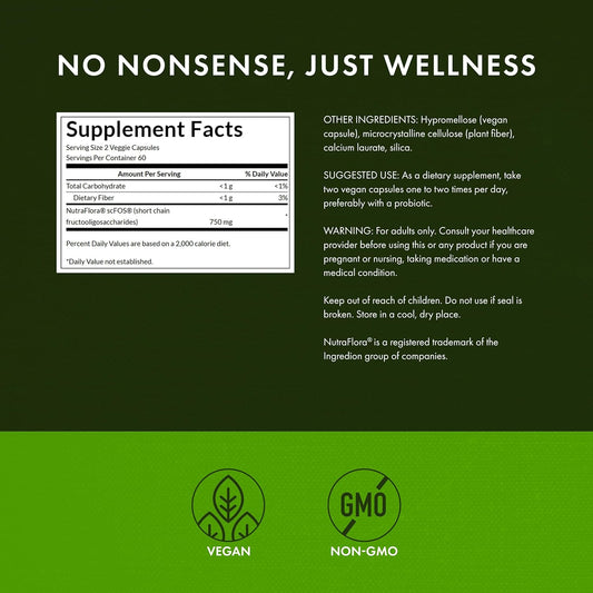 Swanson Prebiotic – Suporte para Flora Intestinal e Saúde Digestiva | 60 Cápsulas