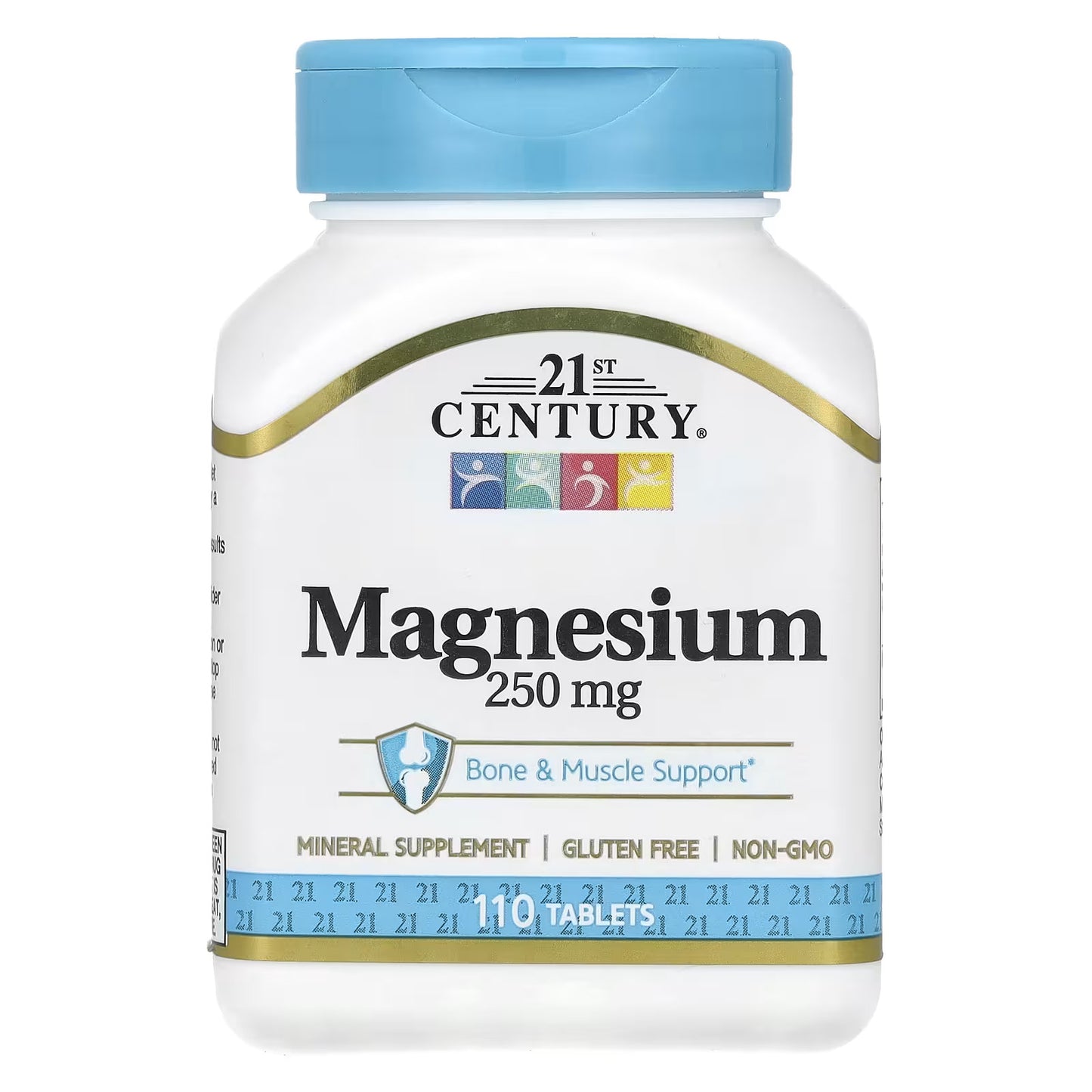 21st Century, Magnésio, 250mg, 110 comprimidos