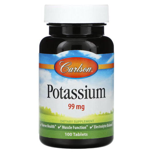 Carlson, Potássio, 99 mg, 100 comprimidos