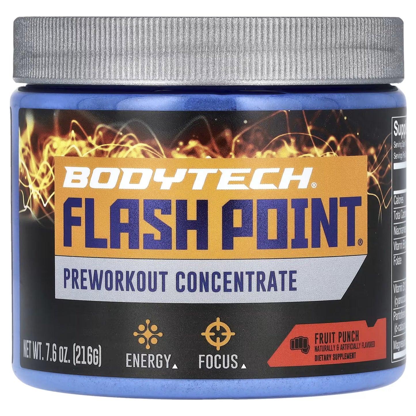 BodyTech, Flash Point, Concentrado Pré-treino, Ponche de Frutas, 216 g (7,6 oz)
