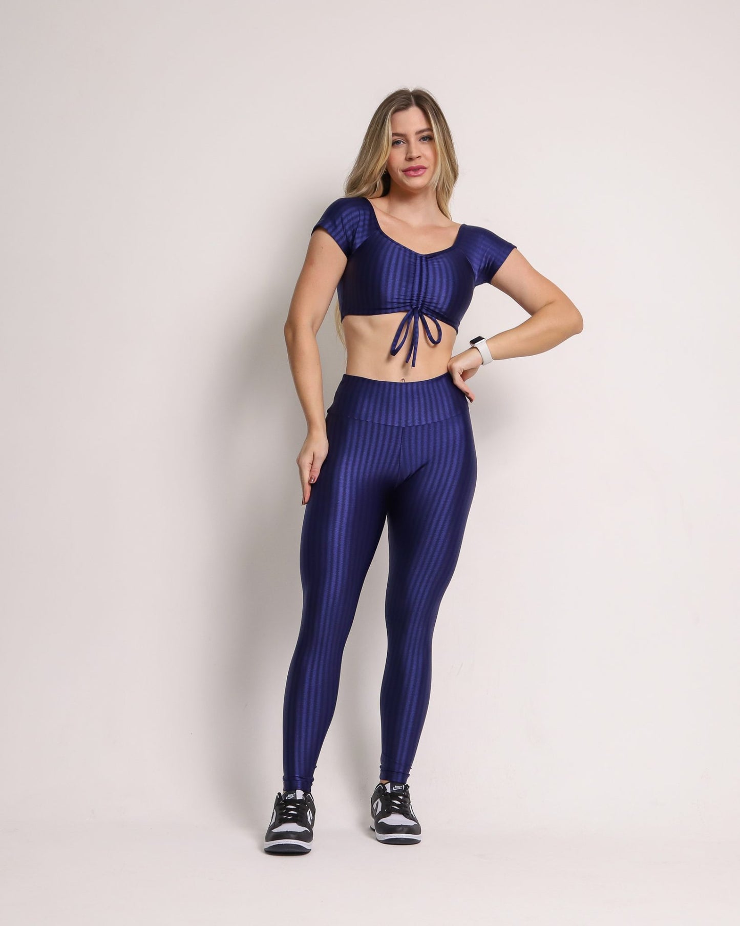Conjunto Calça Legging Cirre Marinho, Tamanho Único
