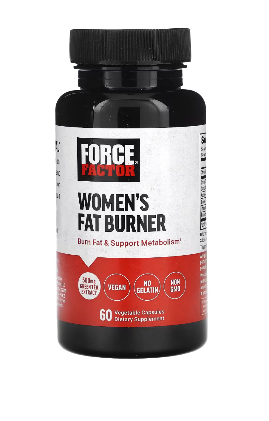 Force Factor, Queimador de Gordura Feminina, 60 Cápsulas Vegetais
