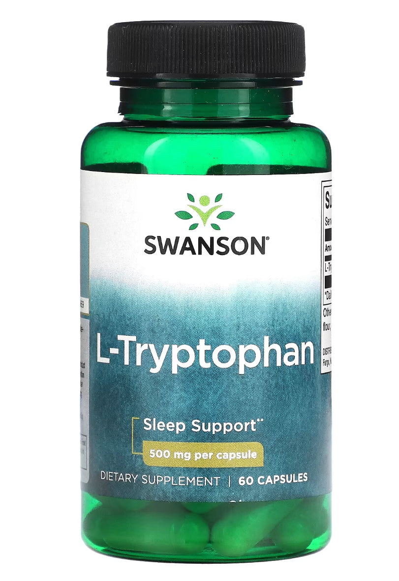 Swanson, L-Tryptophan, 500mg, 60 capsulas