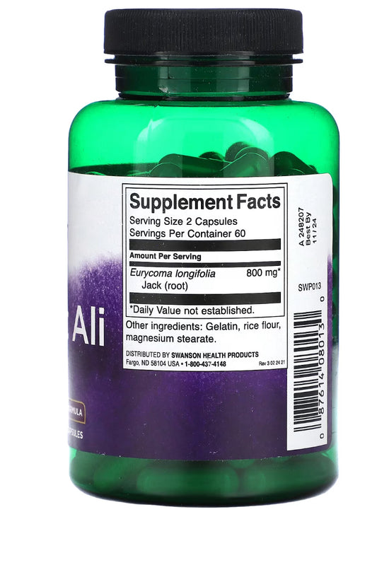 Swanson, Tongkat Ali, 400mg, 120capsulas