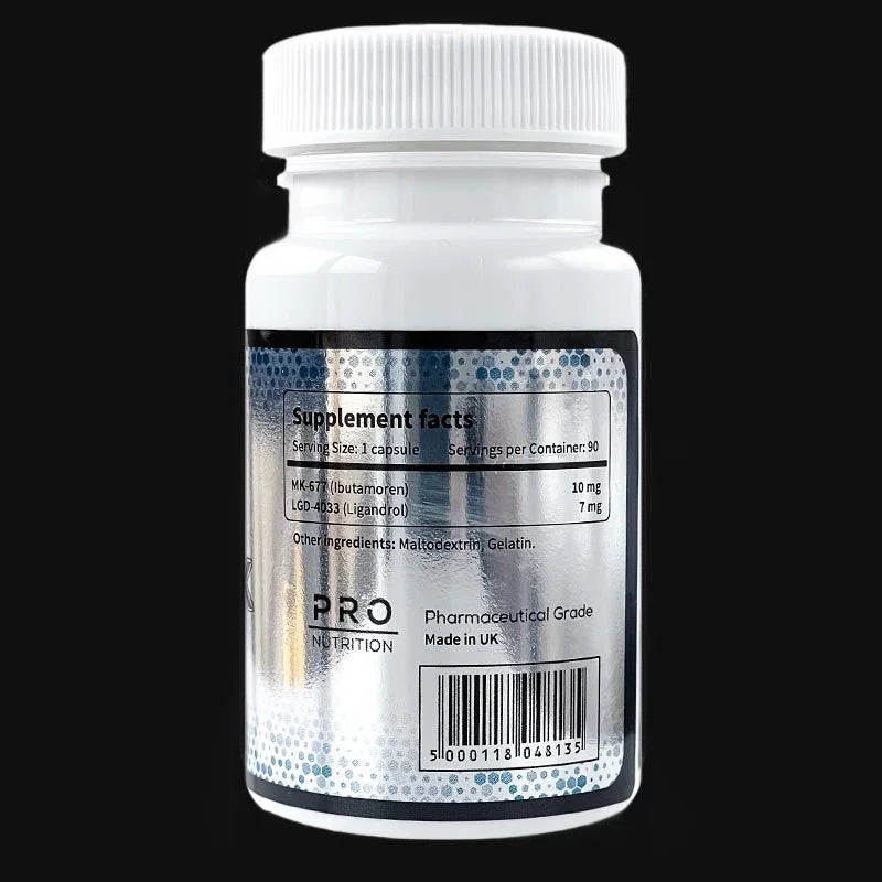 Pro Nutrition MASS STACK 10 mg de MK-677 + 7 mg de LGD-4033 / 90 cápsulas