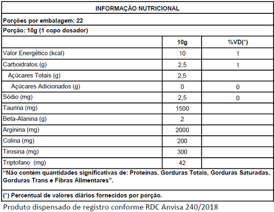 New Millen, C4 caffeine free, com COlina, 220g, Sabor Laranja