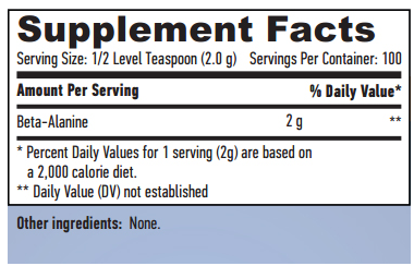 HAYA Labs Sports, Beta alanina, 100% pure, 200g