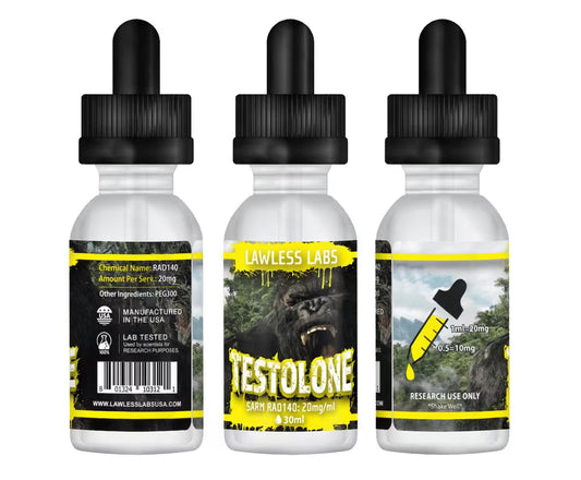 Testolone RAD-140 20mg/mL – Lawless Labs | Força, Densidade & Qualidade Muscular | 30 mL