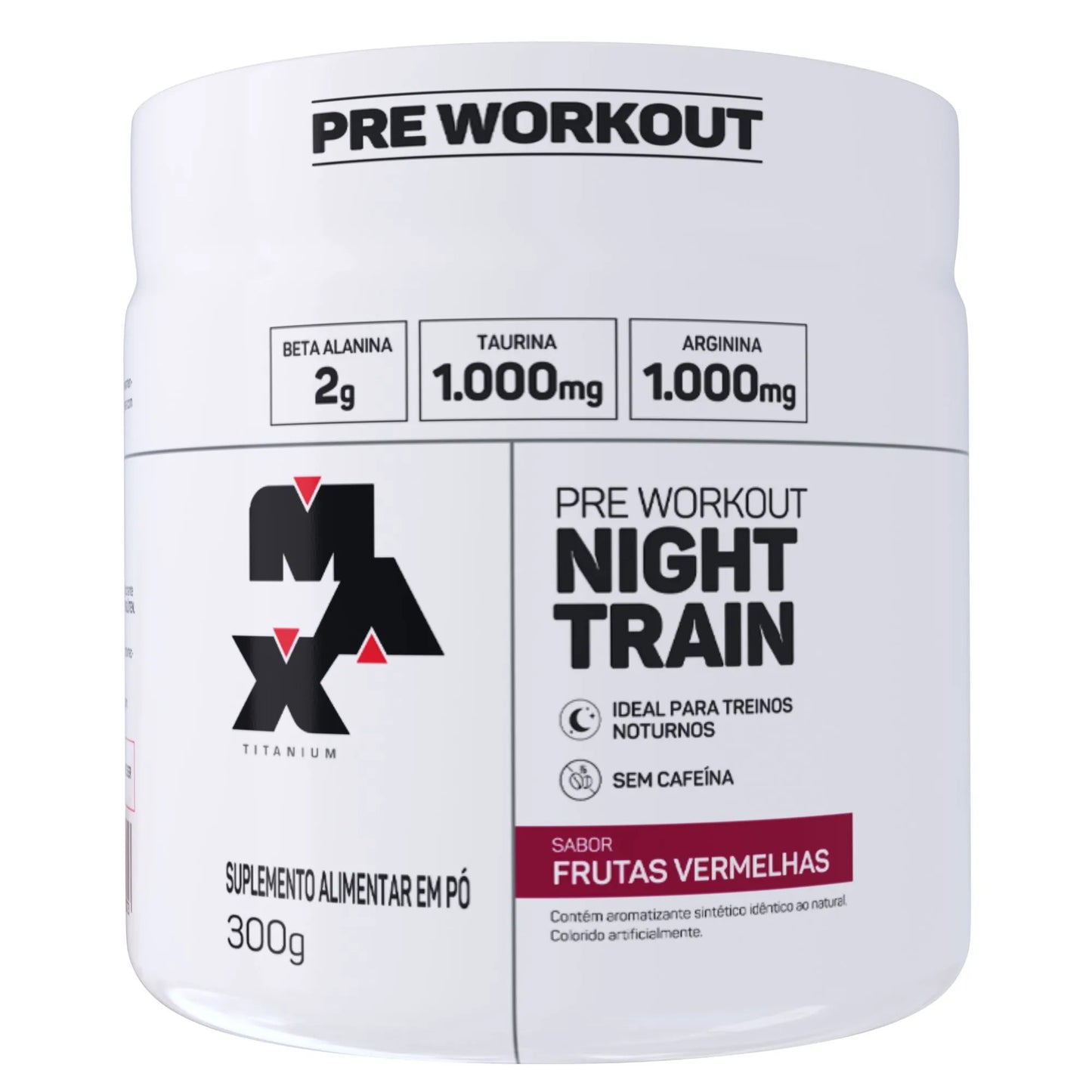 Max Titanium, Night Train sem cafeína, 300g, Sabor Citrus