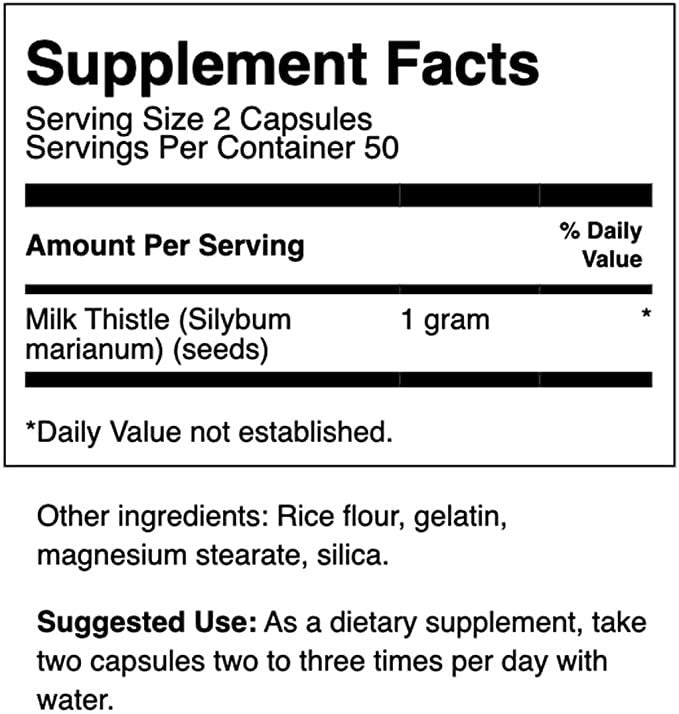 Swanson, Spectrum Milk Thistle, 500 mg, 100 cápsulas