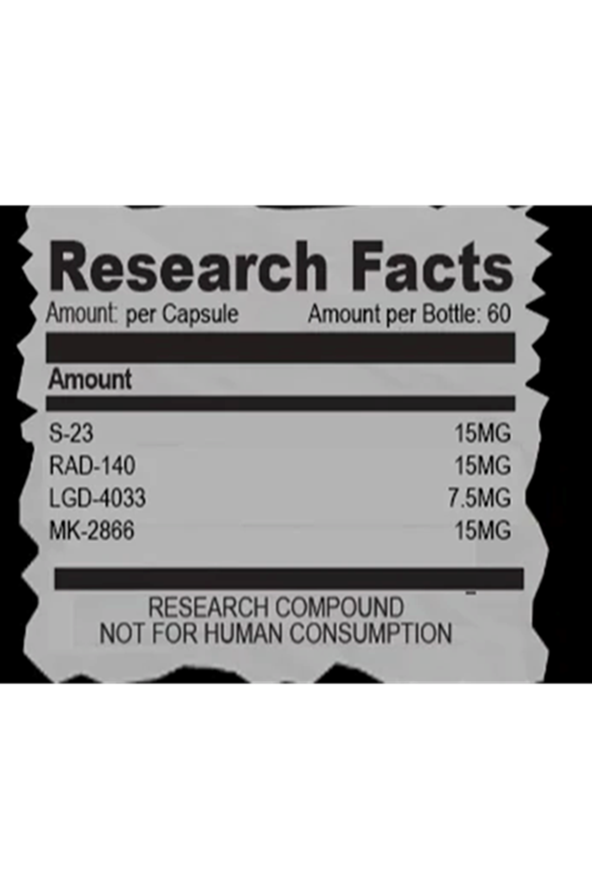 Warrior Labz Pure Mass – S-23 + RAD-140 + LGD-4033 + MK-2866 (60 cápsulas)