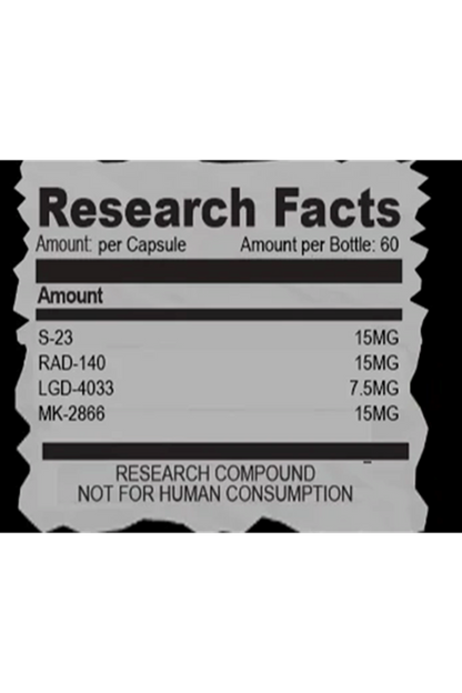 Warrior Labz Pure Mass – S-23 + RAD-140 + LGD-4033 + MK-2866 (60 cápsulas)