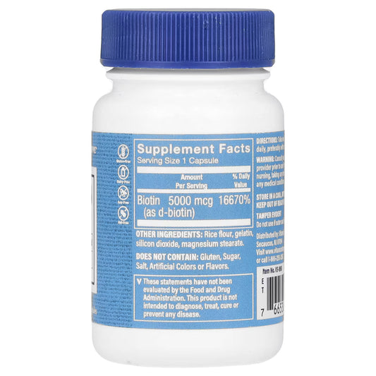 The Vitamin Shoppe, Biotina, 5.000 mcg, 60 Cápsulas