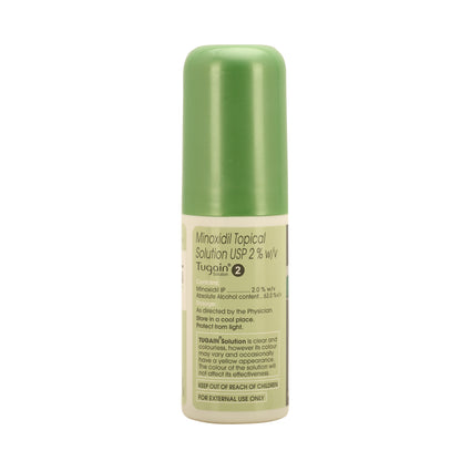 Tugain, Minoxidil 2%, 60ml, com spray e conta gotas