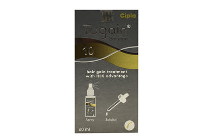 Tugain, Minoxidil 10%, 60ml, com spray e conta gotas