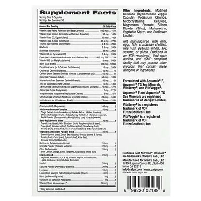 Ultamins Men’s 50+ Multivitamínico Completo – Energia, Imunidade e Saúde Masculina | 60 Cápsulas Vegetais