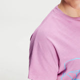 MP X Zack George Women's Acid Wash Crop T-Shirt Pink Lavender SIZE XL