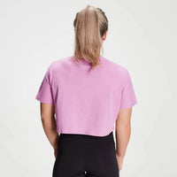 MP X Zack George Women's Acid Wash Crop T-Shirt Pink Lavender SIZE XL