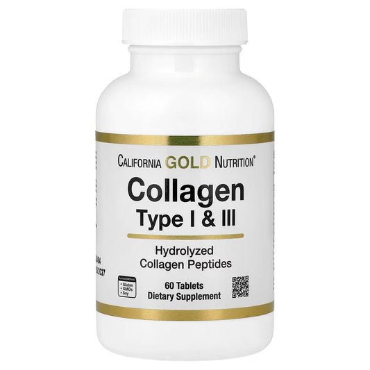 Lake Avenue, Colágeno Hidrolisado Tipos I e III, 3.000 mg, 60 Comprimidos (1.000 mg por Comprimido)
