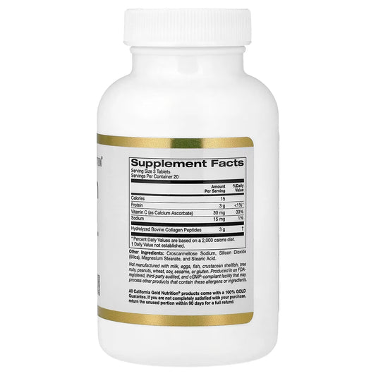 Lake Avenue, Colágeno Hidrolisado Tipos I e III, 3.000 mg, 60 Comprimidos (1.000 mg por Comprimido)